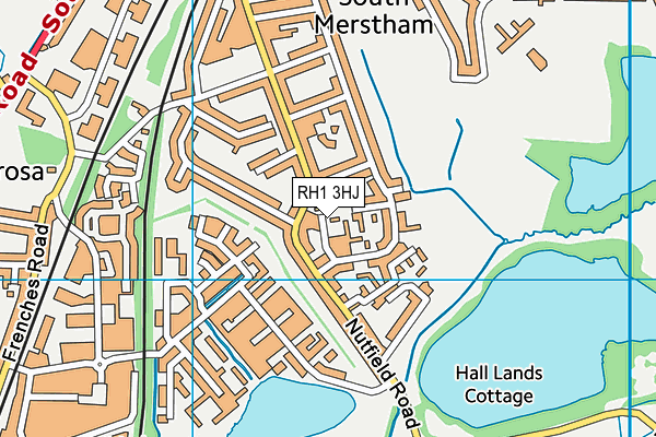 RH1 3HJ map - OS VectorMap District (Ordnance Survey)