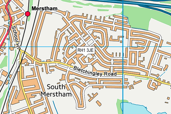 RH1 3JE map - OS VectorMap District (Ordnance Survey)