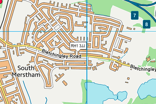 RH1 3JJ map - OS VectorMap District (Ordnance Survey)