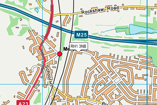 RH1 3NB map - OS VectorMap District (Ordnance Survey)