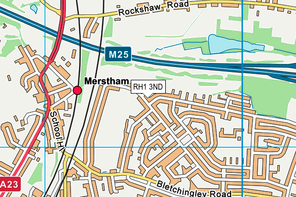 RH1 3ND map - OS VectorMap District (Ordnance Survey)