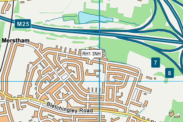 RH1 3NH map - OS VectorMap District (Ordnance Survey)