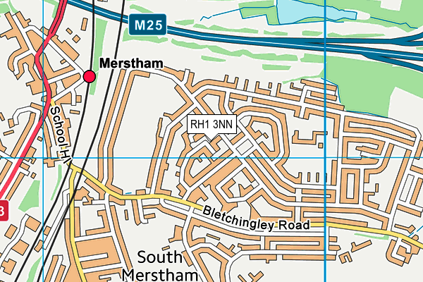 RH1 3NN map - OS VectorMap District (Ordnance Survey)