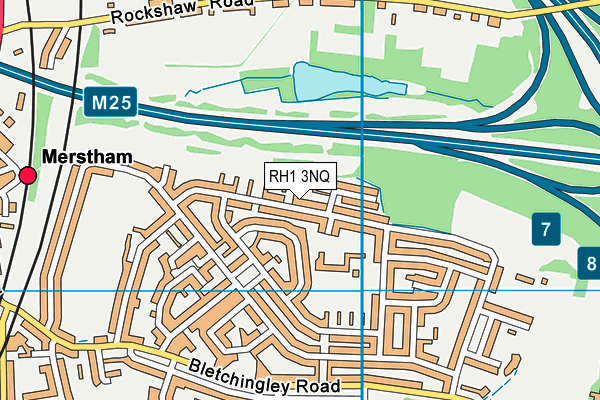 RH1 3NQ map - OS VectorMap District (Ordnance Survey)
