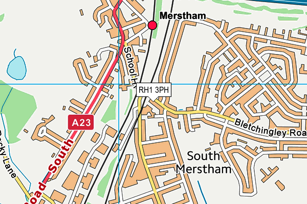 RH1 3PH map - OS VectorMap District (Ordnance Survey)