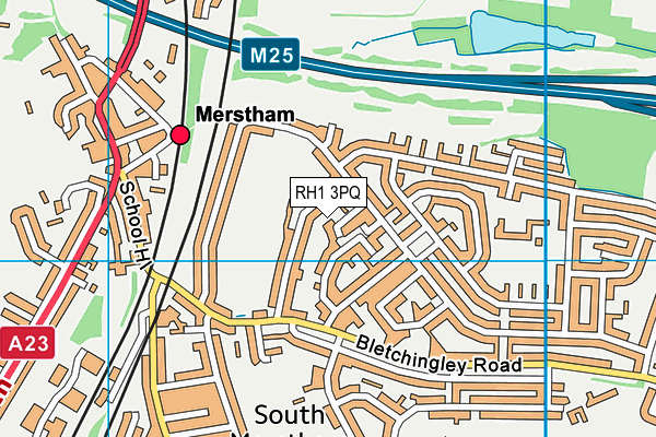 RH1 3PQ map - OS VectorMap District (Ordnance Survey)