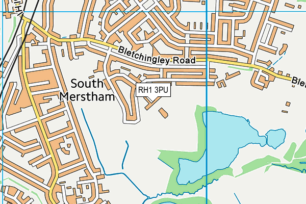 Merstham Park School map (RH1 3PU) - OS VectorMap District (Ordnance Survey)