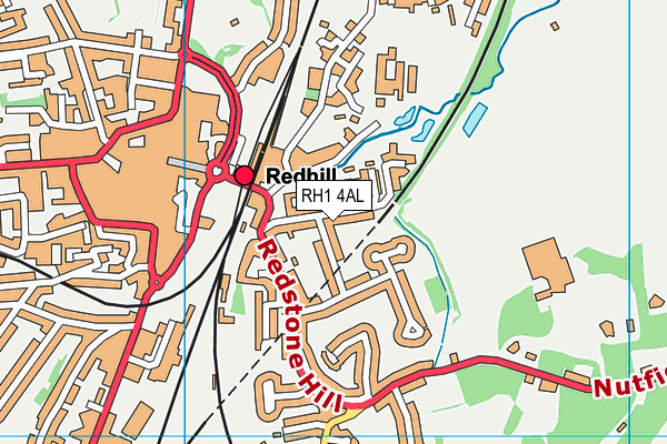 RH1 4AL map - OS VectorMap District (Ordnance Survey)