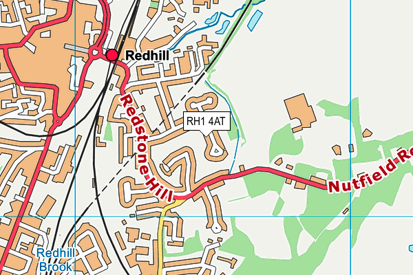 RH1 4AT map - OS VectorMap District (Ordnance Survey)