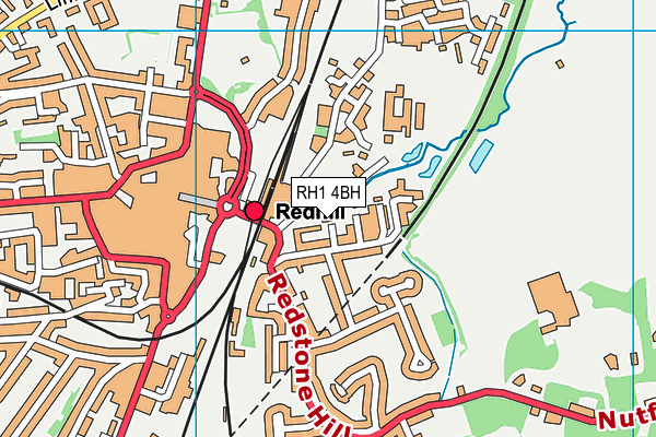 RH1 4BH map - OS VectorMap District (Ordnance Survey)
