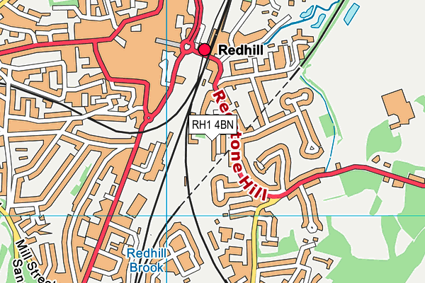 RH1 4BN map - OS VectorMap District (Ordnance Survey)