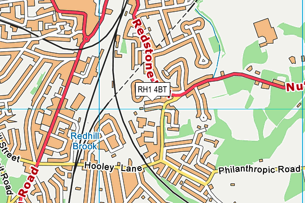 RH1 4BT map - OS VectorMap District (Ordnance Survey)