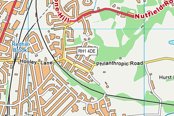 RH1 4DE map - OS VectorMap District (Ordnance Survey)