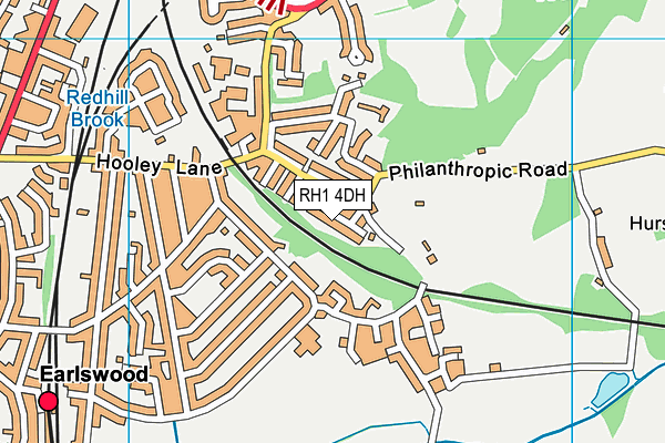 RH1 4DH map - OS VectorMap District (Ordnance Survey)