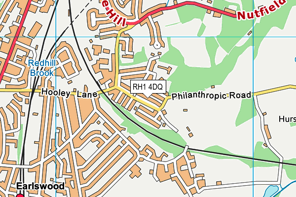 RH1 4DQ map - OS VectorMap District (Ordnance Survey)