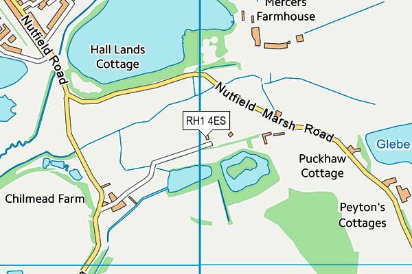 Nutfield Cricket Club map (RH1 4ES) - OS VectorMap District (Ordnance Survey)