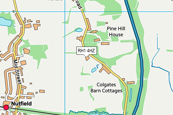RH1 4HZ map - OS VectorMap District (Ordnance Survey)
