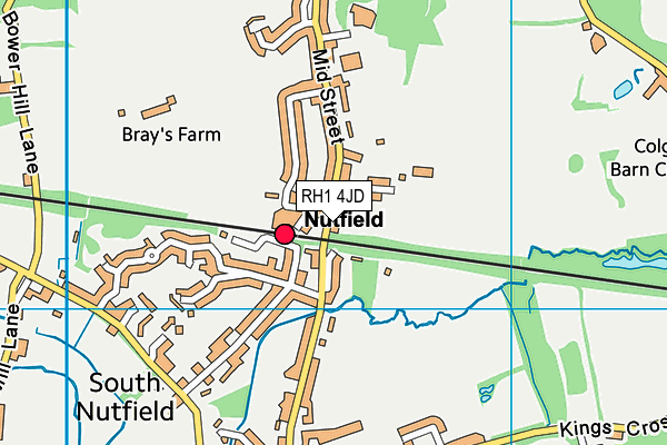 RH1 4JD map - OS VectorMap District (Ordnance Survey)