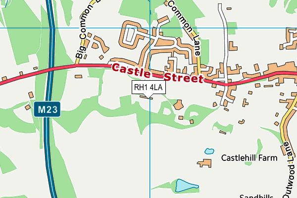 RH1 4LA map - OS VectorMap District (Ordnance Survey)