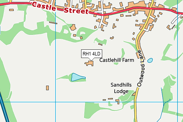 RH1 4LD map - OS VectorMap District (Ordnance Survey)