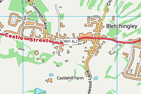 RH1 4LJ map - OS VectorMap District (Ordnance Survey)