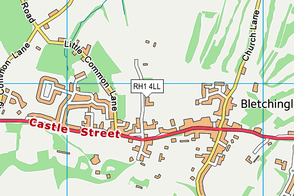 RH1 4LL map - OS VectorMap District (Ordnance Survey)