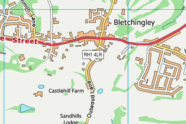 RH1 4LR map - OS VectorMap District (Ordnance Survey)