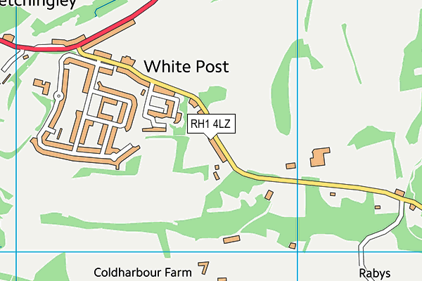 RH1 4LZ map - OS VectorMap District (Ordnance Survey)