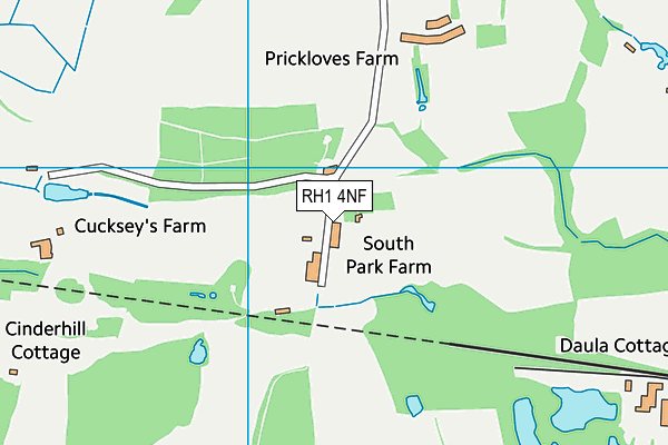 RH1 4NF map - OS VectorMap District (Ordnance Survey)