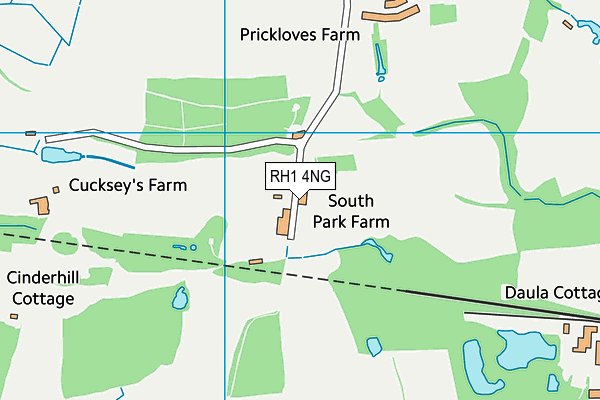 RH1 4NG map - OS VectorMap District (Ordnance Survey)