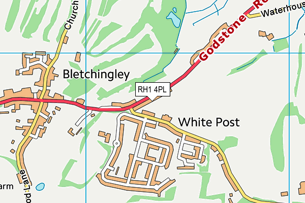 RH1 4PL map - OS VectorMap District (Ordnance Survey)