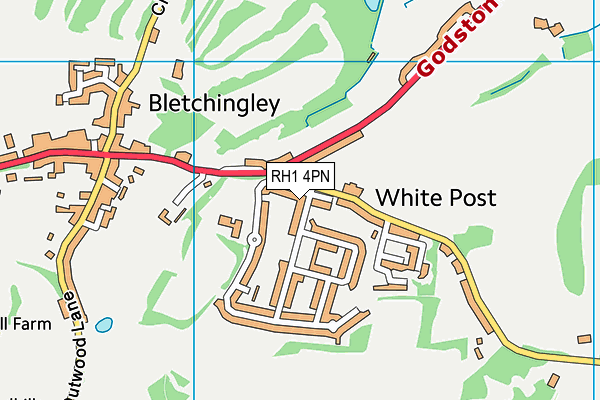 RH1 4PN map - OS VectorMap District (Ordnance Survey)