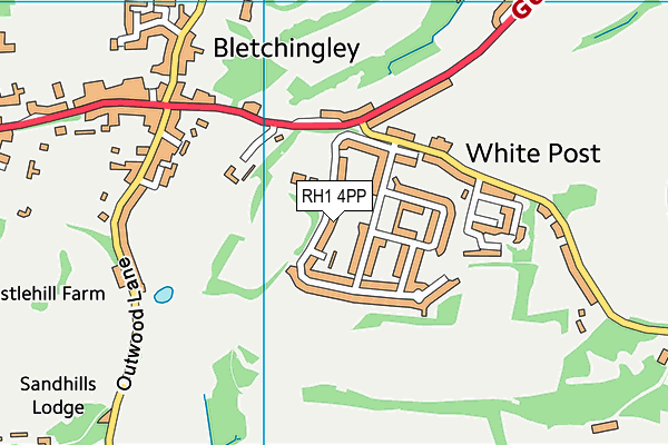 Bletchingley Village Primary School map (RH1 4PP) - OS VectorMap District (Ordnance Survey)