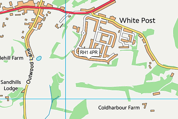 RH1 4PR map - OS VectorMap District (Ordnance Survey)