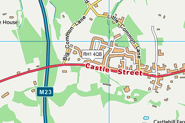 RH1 4QB map - OS VectorMap District (Ordnance Survey)