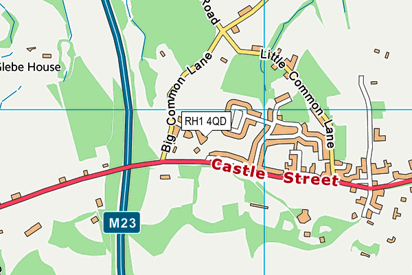 RH1 4QD map - OS VectorMap District (Ordnance Survey)