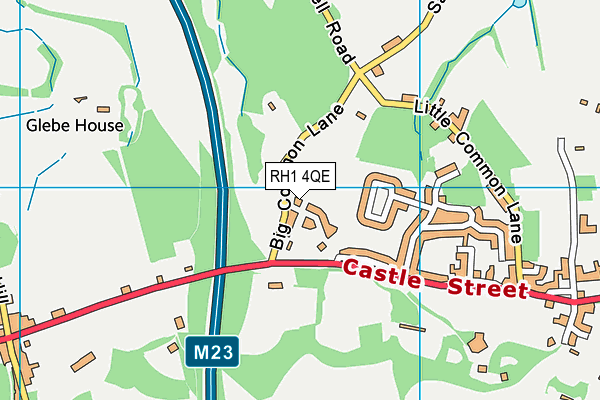 RH1 4QE map - OS VectorMap District (Ordnance Survey)