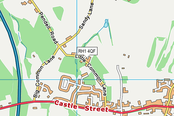 RH1 4QF map - OS VectorMap District (Ordnance Survey)