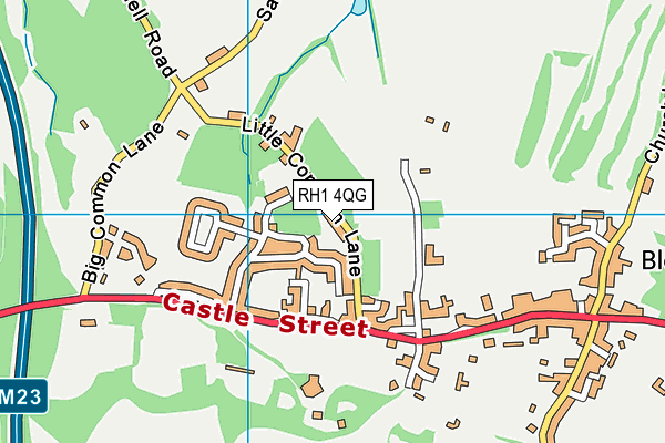 RH1 4QG map - OS VectorMap District (Ordnance Survey)