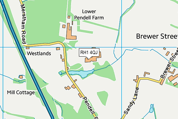 Hawthorns School Sports Centre map (RH1 4QJ) - OS VectorMap District (Ordnance Survey)