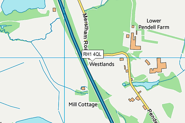 RH1 4QL map - OS VectorMap District (Ordnance Survey)