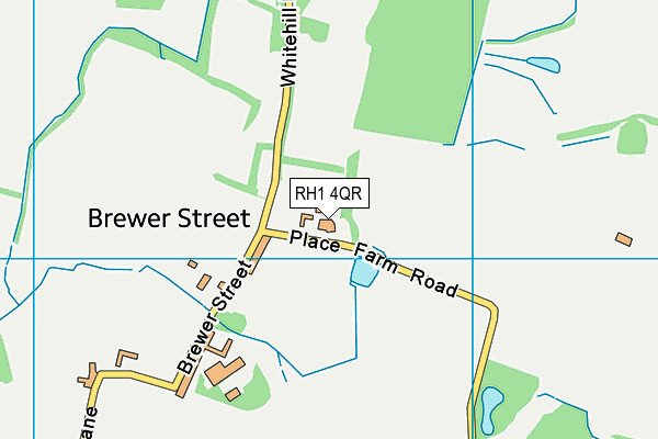 RH1 4QR map - OS VectorMap District (Ordnance Survey)