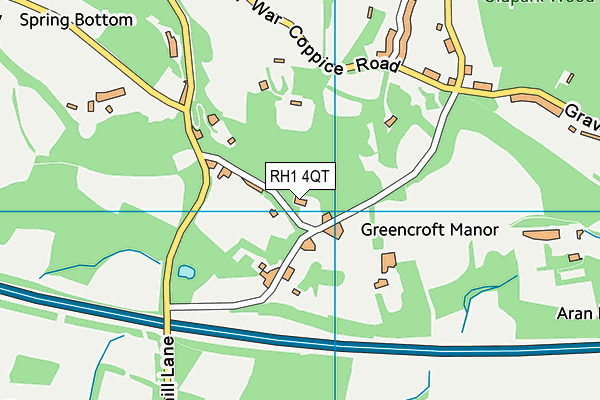 RH1 4QT map - OS VectorMap District (Ordnance Survey)