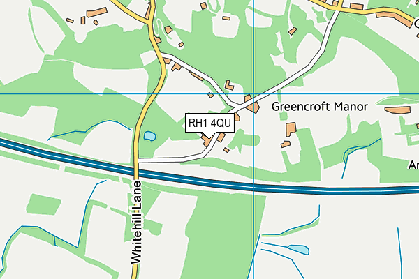 RH1 4QU map - OS VectorMap District (Ordnance Survey)