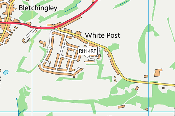RH1 4RF map - OS VectorMap District (Ordnance Survey)