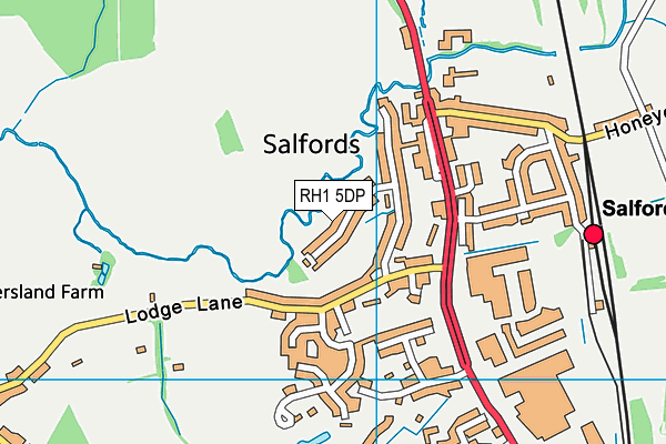 RH1 5DP map - OS VectorMap District (Ordnance Survey)