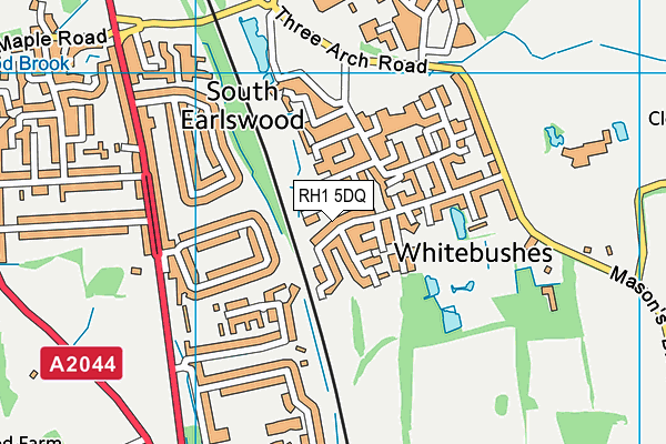 RH1 5DQ map - OS VectorMap District (Ordnance Survey)