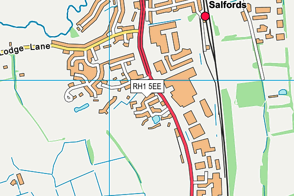 RH1 5EE map - OS VectorMap District (Ordnance Survey)