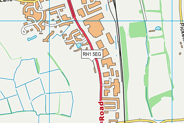 RH1 5EG map - OS VectorMap District (Ordnance Survey)
