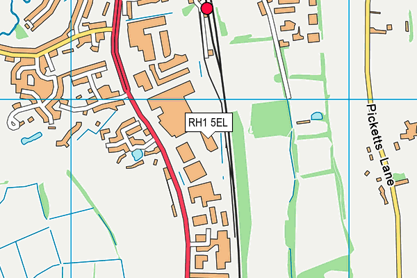 RH1 5EL map - OS VectorMap District (Ordnance Survey)